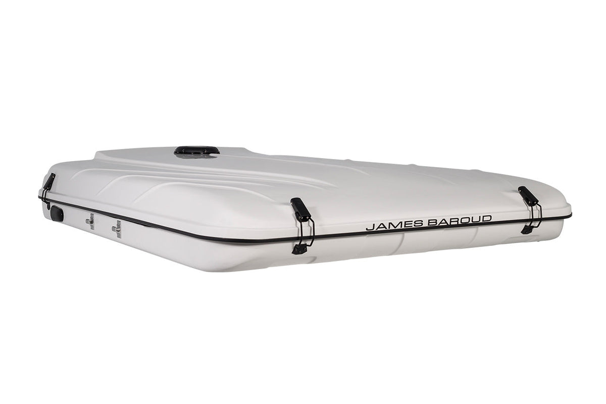 James Baroud hard shell rooftop tent creme closed shell detail