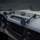 2021+ Ford Bronco & Bronco Raptor (Non-Sport) Tackform Slim Track Dash Bracket With Dual MagSafe Charging Phone Mounts