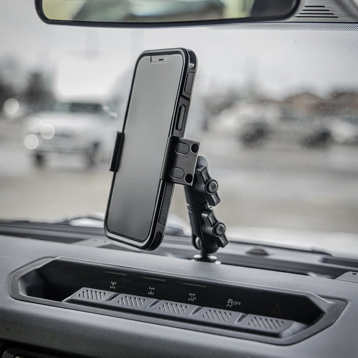 LINK™ MagSafe Charging Phone Mount | Accessory Ready Dash and Grab Handle Compatible | 2021+ Ford Bronco | 3.5" Arm