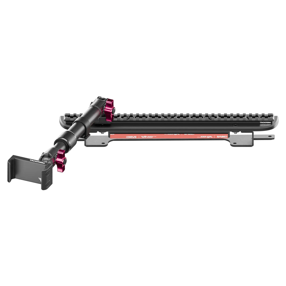 2024+ Ford F-150 (See Compatibility Info For Specific Year/Trim Fitment Details) Tackform Assault Track Picatinny Dash Bracket With 20LITE Phone Mount | Telescoping Arm