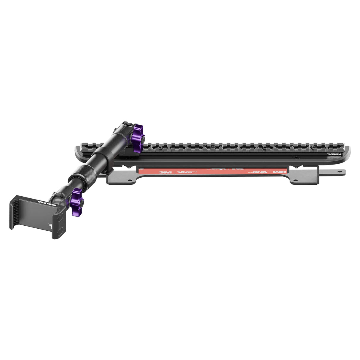 2024+ Ford F-150 (See Compatibility Info For Specific Year/Trim Fitment Details) Tackform Assault Track Picatinny Dash Bracket With 20LITE Phone Mount | Telescoping Arm