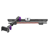 2024+ Ford F-150 (See Compatibility Info For Specific Year/Trim Fitment Details) Tackform Slim Track Dash Bracket With 20LITE Phone Mount and Magnetic Radar Detector Holder | Telescoping Arm