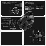 2016-2023 Toyota Tacoma Tackform Assault Track Picatinny Dash Bracket With Dual 20LITE Phone Holders