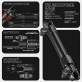 LINK™ Camera Mount | Accessory Ready Dash and Grab Handle Compatible | 2021+ Ford Bronco | 7.5"-9.25" Telescoping Arm