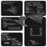 2022 Ford Super Duty (Compatible With 12” Screen ONLY) Tackform Assault Track Picatinny Dash Bracket With 20LITE Phone Mount