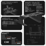 2022 Ford Super Duty (Compatible With 12” Screen ONLY) Tackform Fast Track Dash Bracket With Dual 20LITE Phone Mounts