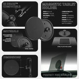 Magnetic Tablet Holder | Slim Track Base | 3.5" DuraLock™ Arm