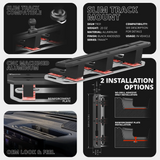 2022+ Toyota Tundra & 2023+ Toyota Sequoia Tackform Slim Track Dash Bracket With 20LITE Phone Mount