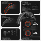 2016-2023 Toyota Tacoma & 2014-2021 Tundra LINK™ Vent Mount Bracket With Qi2.2/MagSafe Charging & Cooling Phone Holder | Choose Your Arm Length