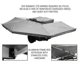 OVS Nomadic Awning 270 Dark Gray Cover With Black Cover Universal | OVERLAND VEHICLE SYSTEMS