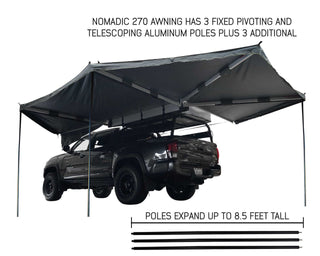 OVS Nomadic Awning 270 Dark Gray Cover With Black Cover Universal | OVERLAND VEHICLE SYSTEMS