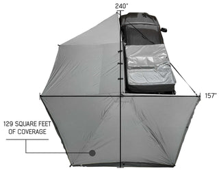OVS Nomadic Awning 270 Dark Gray Cover With Black Cover Universal | OVERLAND VEHICLE SYSTEMS