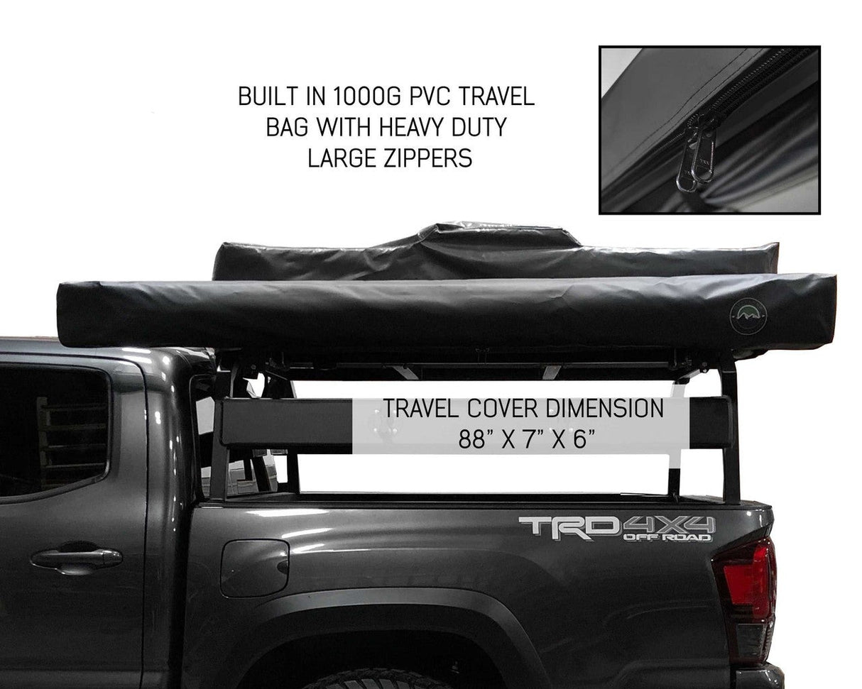 OVS Nomadic Awning 270 Dark Gray Cover With Black Cover Universal | OVERLAND VEHICLE SYSTEMS