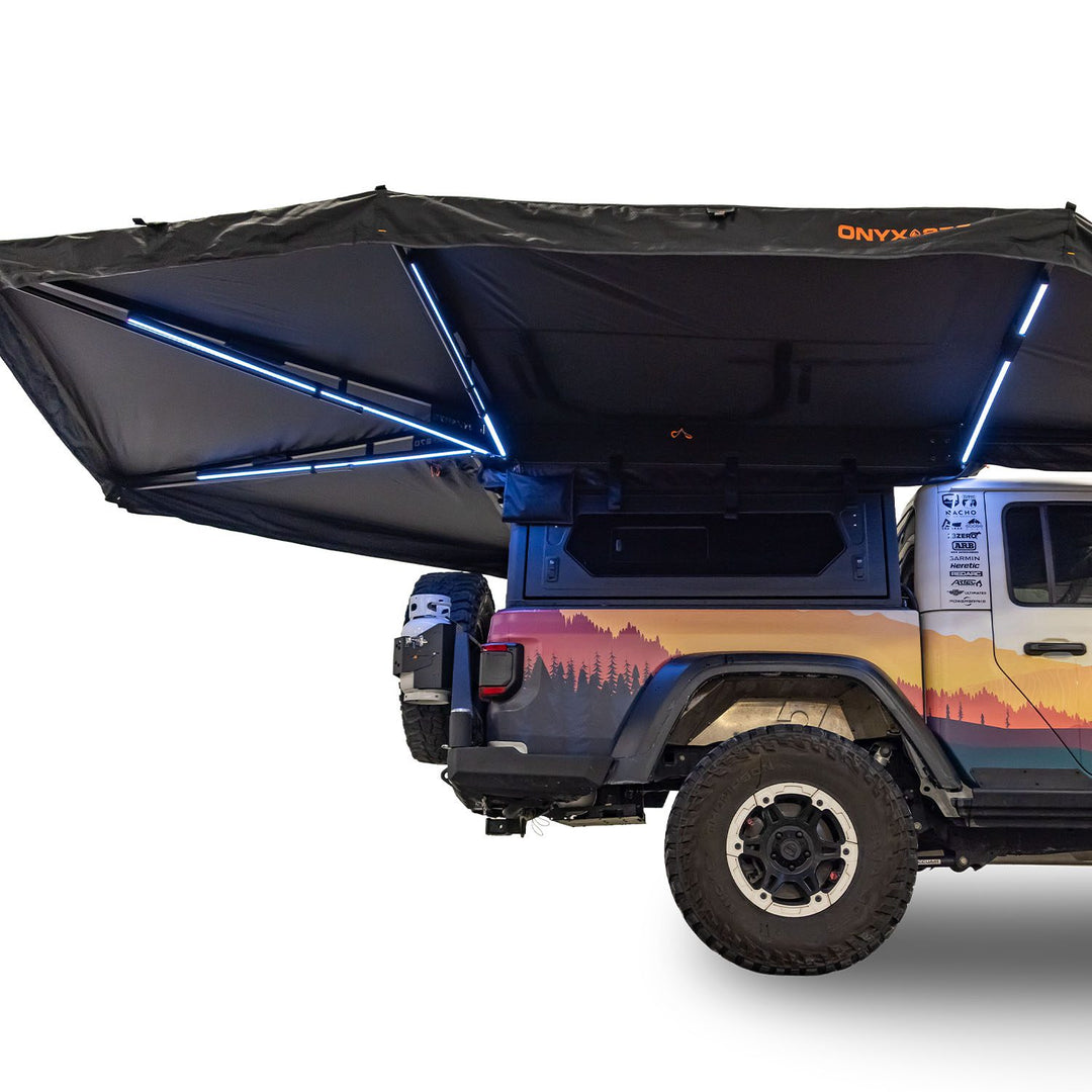 23ZERO Onyx 270 freestanding vehicle awning right passenger side with RGB LED lights