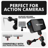 LINK™ GoPro Mount | Accessory Ready Dash and Grab Handle Compatible | 2021+ Ford Bronco | 3.5" Arm