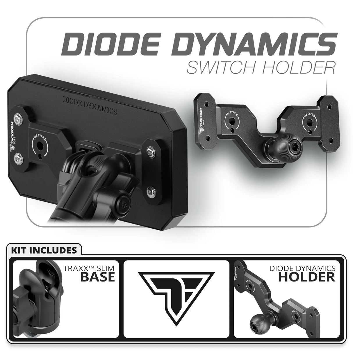 8 Channel Diode Dynamics D-Switch Holder | Slim Track Base | Choose Your Arm Length