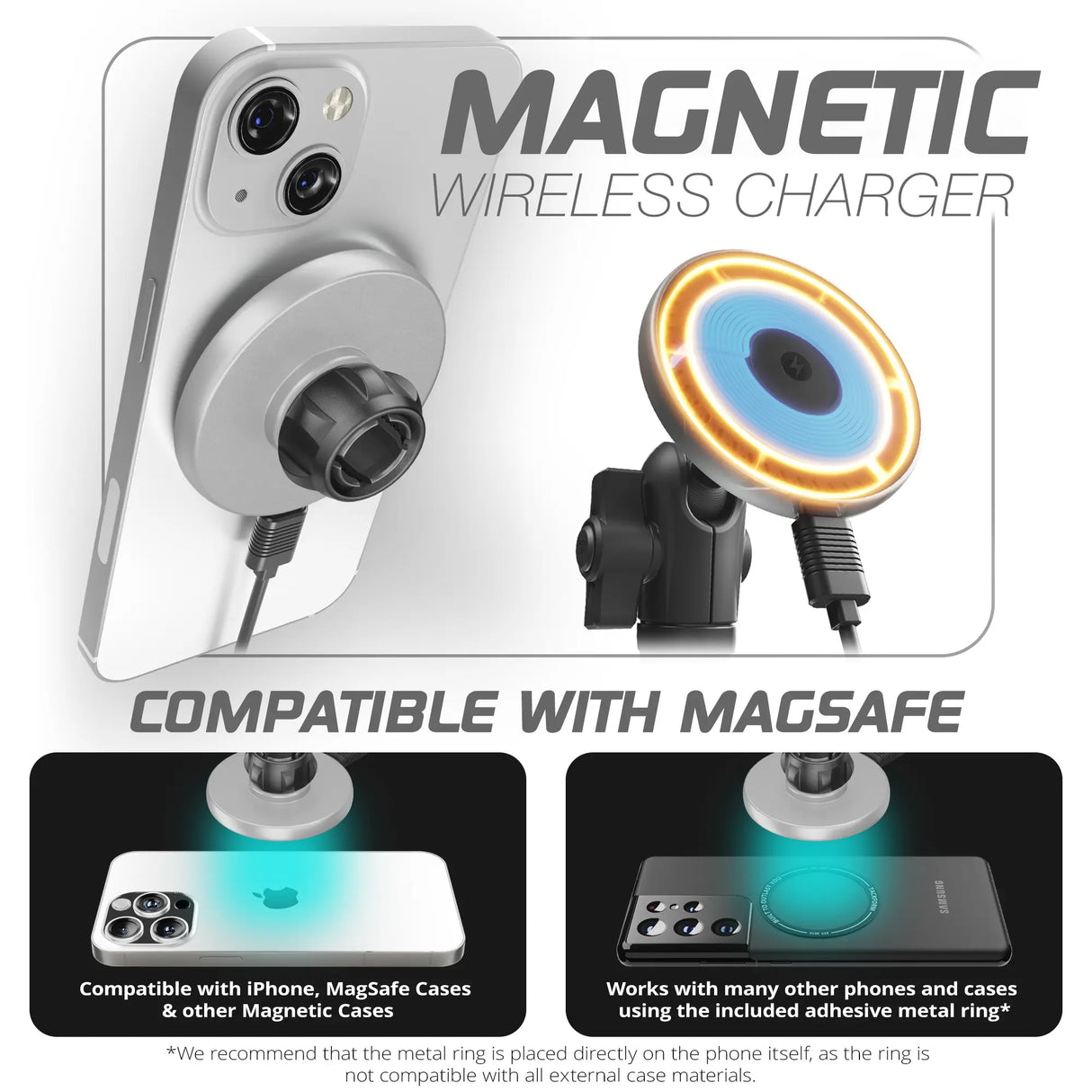 ‘15-‘20 Ford F-150, ‘17-‘22 Super Duty, ‘18-‘21 Expedition LINK™ Vent Mount Bracket With MagSafe Charging Phone Holder | Choose Your Arm Length | (See Compatibility Info For Year/Trim Details)