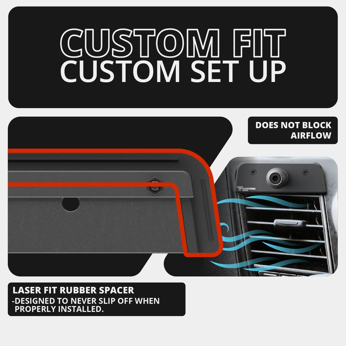 2020+ Ford Transit LINK™ Vent Mount Bracket | Choose Your Ball Size | (Not Compatible With Transit Connect)