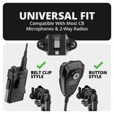LINK™ 2-in-1 CB Microphone/Radio Holder | Accessory Ready Dash and Grab Handle Compatible | 2021+ Ford Bronco | 7.5"-9.25" Telescoping Arm