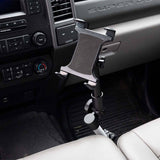 Heavy Duty Seat Rail/Floor Bolt Mount | 20"-24" Aluminum Telescoping Arm | Ford F-Series | Tablet Holder