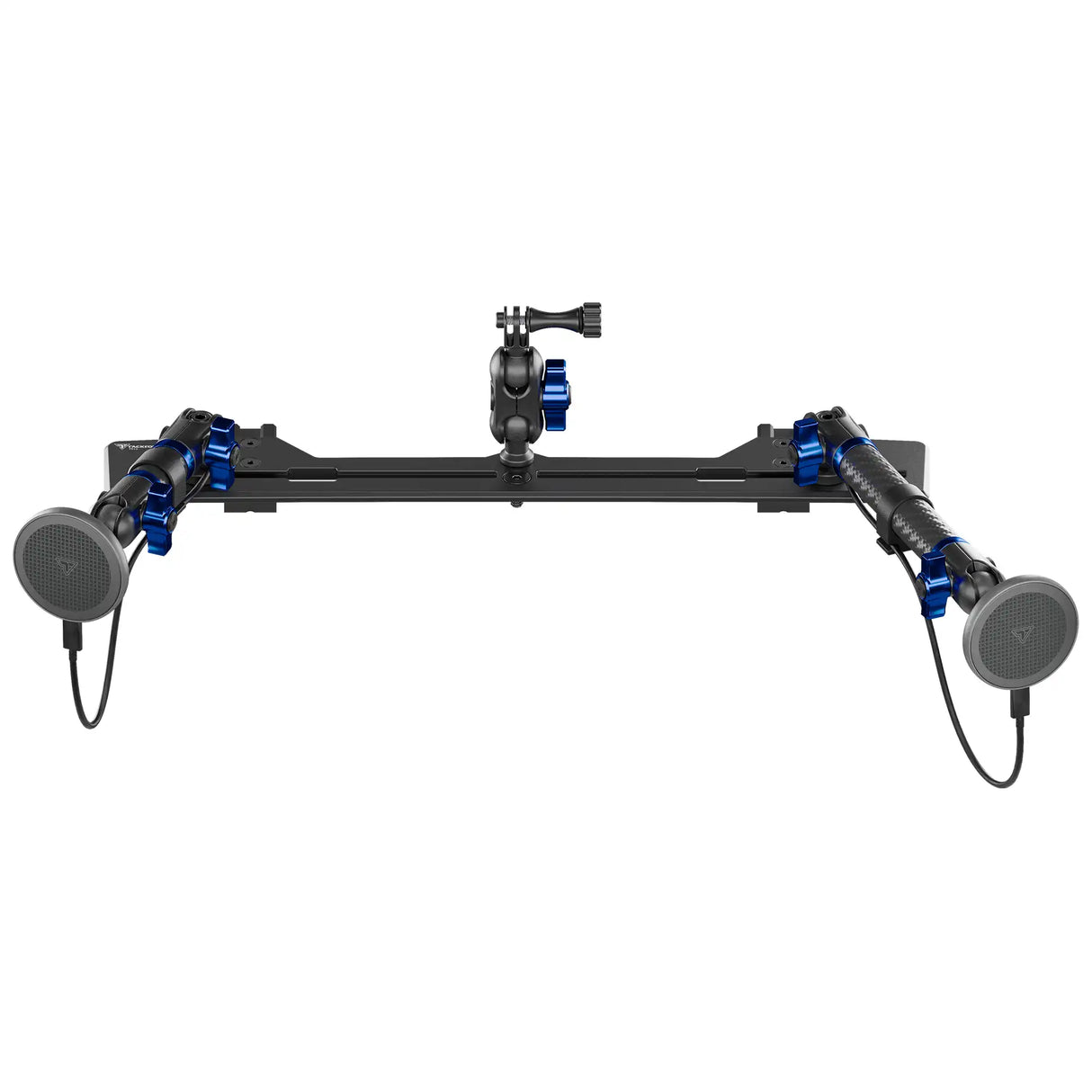 2021+ Ford Bronco & Bronco Raptor (Non-Sport) Tackform Slim Track Dash Bracket With Dual MagSafe Charging Phone Mounts & GoPro Mount