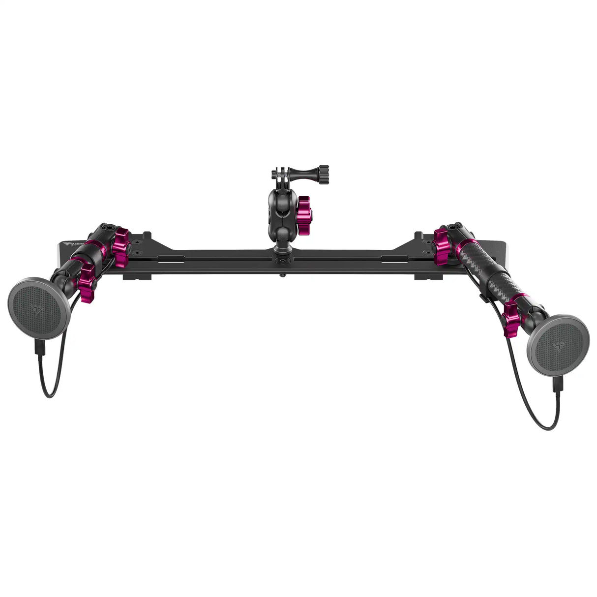 2021+ Ford Bronco & Bronco Raptor (Non-Sport) Tackform Slim Track Dash Bracket With Dual MagSafe Charging Phone Mounts & GoPro Mount