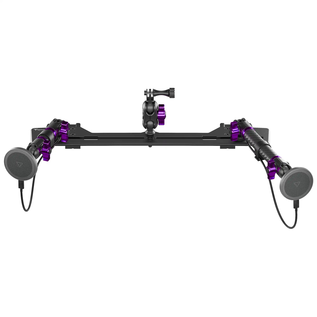 2021+ Ford Bronco & Bronco Raptor (Non-Sport) Tackform Slim Track Dash Bracket With Dual MagSafe Charging Phone Mounts & GoPro Mount