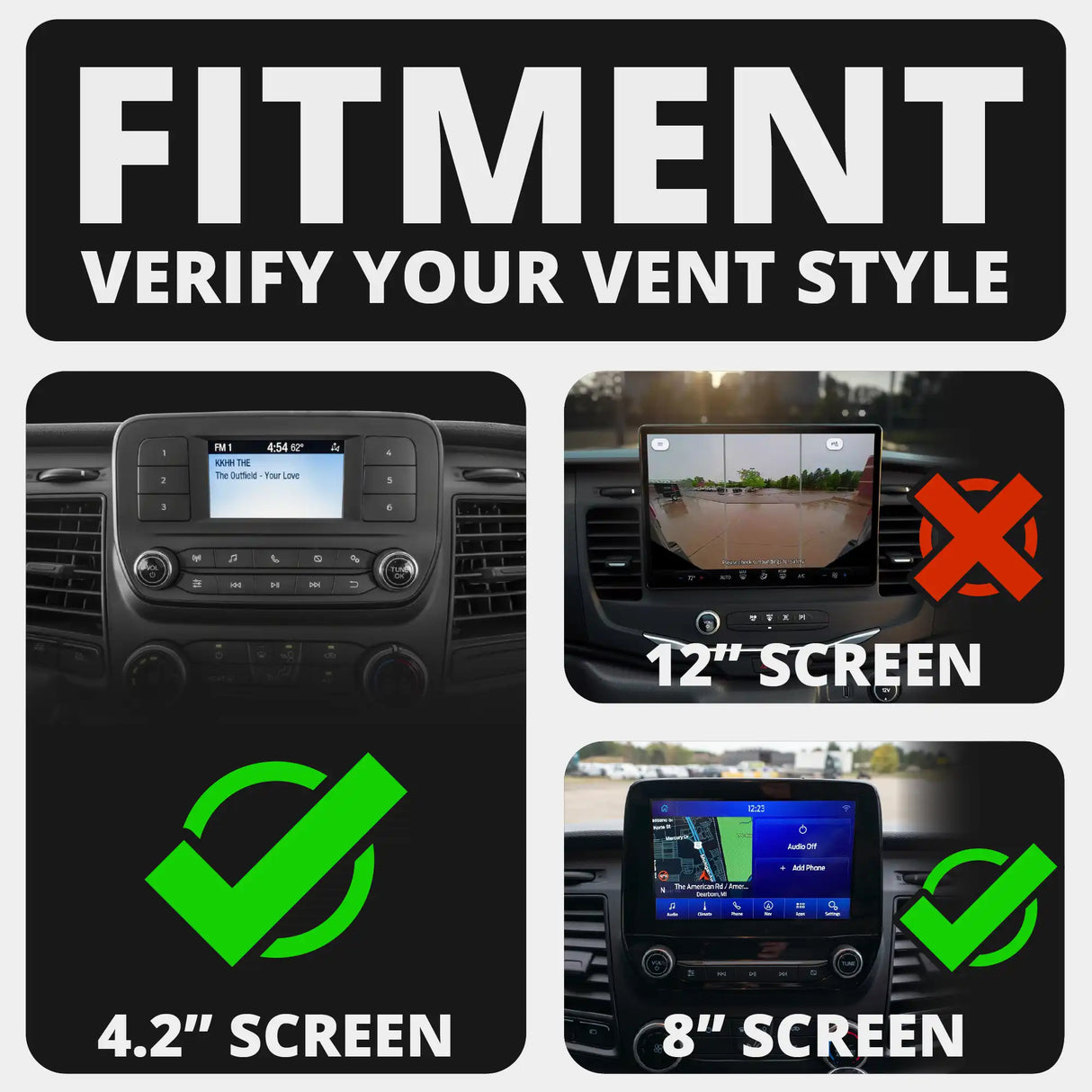2020+ Ford Transit LINK™ Vent Mount Bracket With MagSafe Charging Phone Holder | 3.5" Arm | (Not Compatible With Transit Connect)