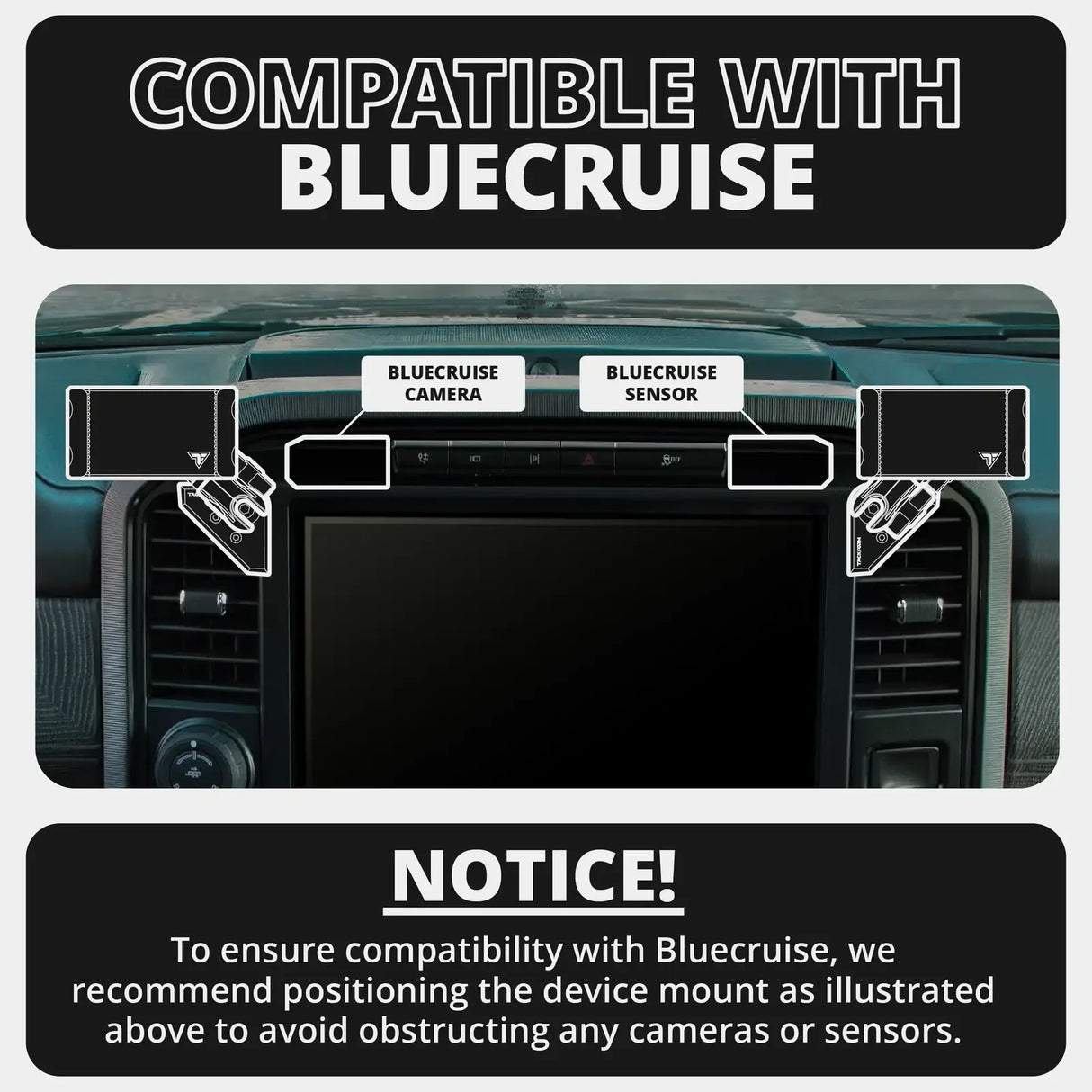 2021+ Ford F-150/Raptor & 2023+ Super Duty LINK™ Vent Mount Bracket With Magnetic Phone Holder | Choose Your Arm Length