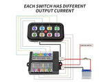 Overhead view of entire 8 switch control system kit - Cali Raised LED