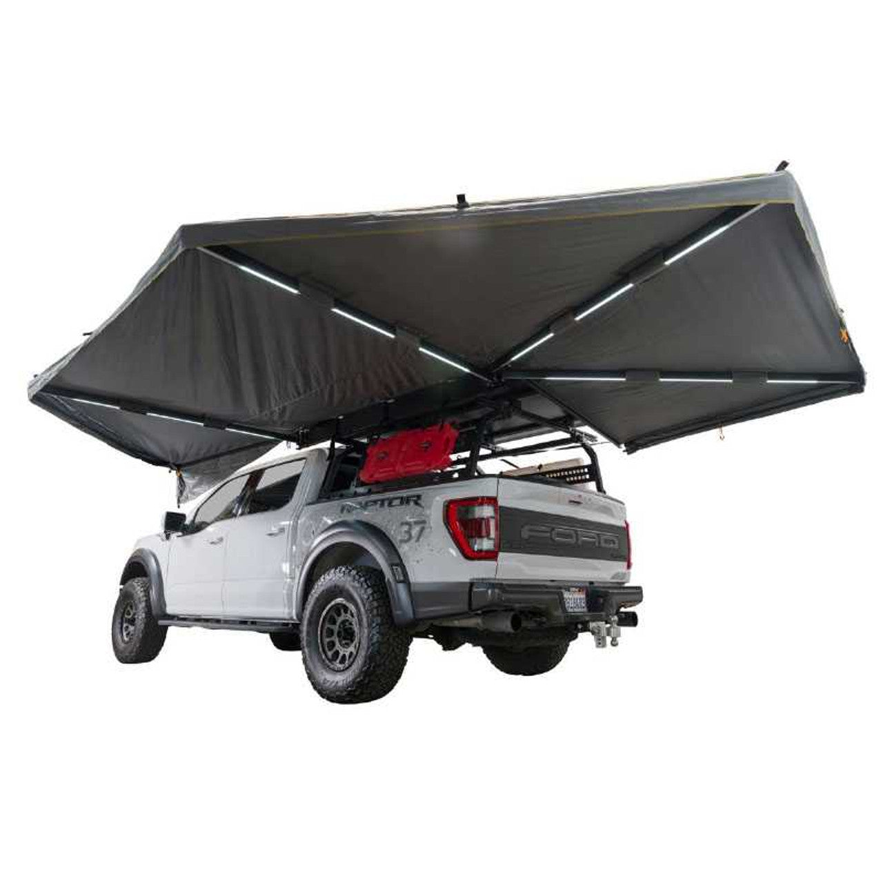 XD Nomadic 270 Degree Awning W/Lights & Black Out - Grey Body