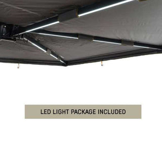 XD Nomadic 270 Degree Awning W/Lights & Black Out - Grey Body, Green Trim & Black Travel Cover | OVERLAND VEHICLE SYSTEMS