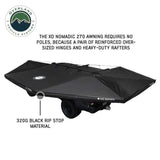 XD Nomadic 270 Degree Awning & Wall Kit Combo - Lights, Black Out, Black Body, Trim, and Travel Cover - image 3