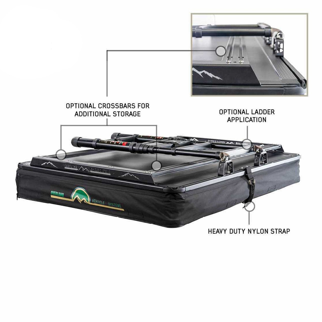 XD Sherpa Soft Shell Roof Top Tent - Grey Body & Black Rainfly | OVERL ...