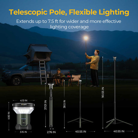 BougeRV CL03 rechargeable telescoping campsite area light feature image 3