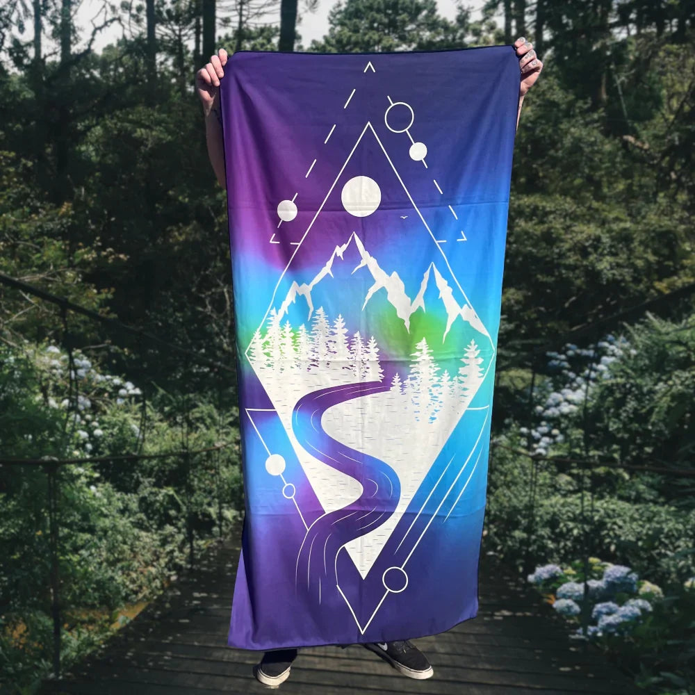 Adventure Towel Beach Size L with Pouch- Wind