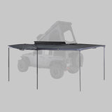 iKamper ExoShell 270 Awning fully open with support legs