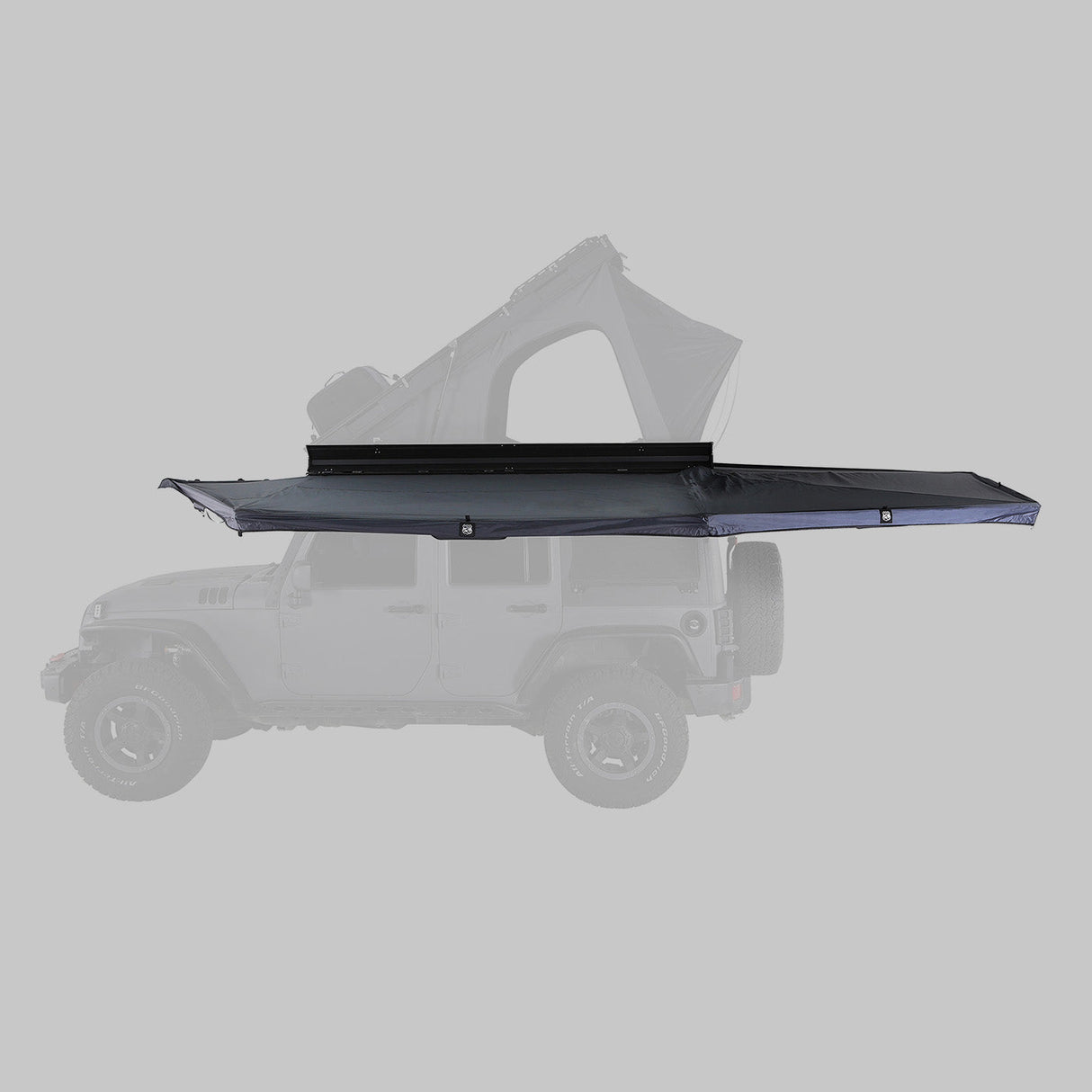iKamper ExoShell 270 freestanding vehicle awning side view