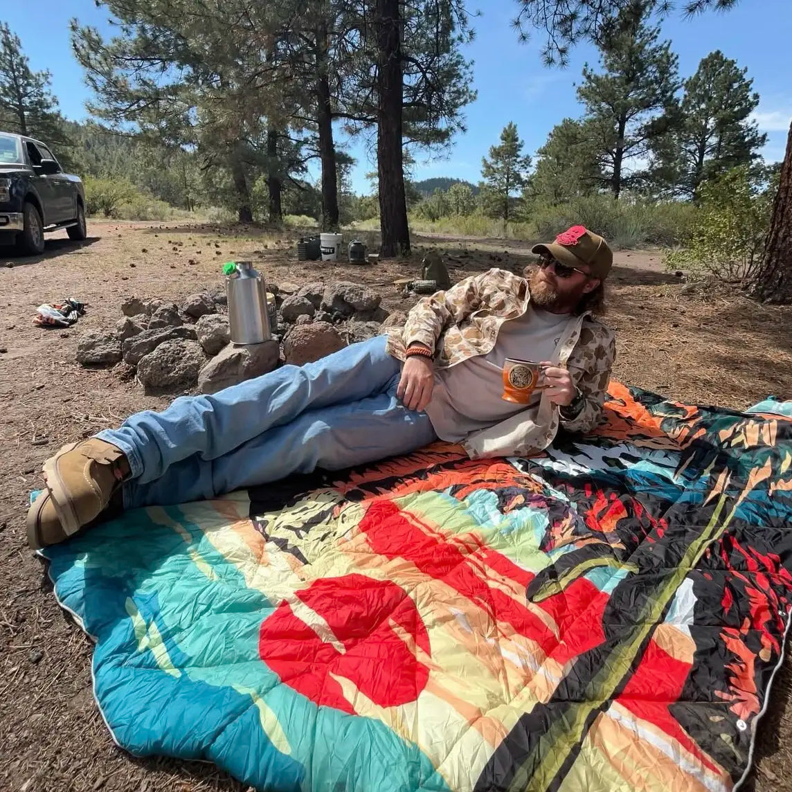 Reversible Packable Blanket + Poncho- Campout