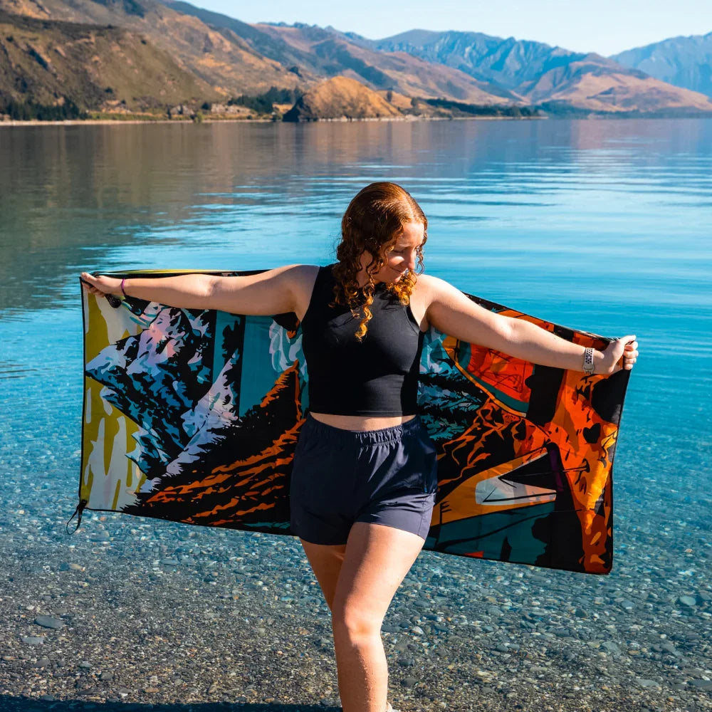 Adventure Towel Beach Size L with Pouch- Campout