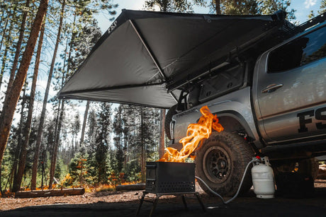 Free Spirit Recreation FSR 270 Awning V2 on Toyota Tacoma overland truck