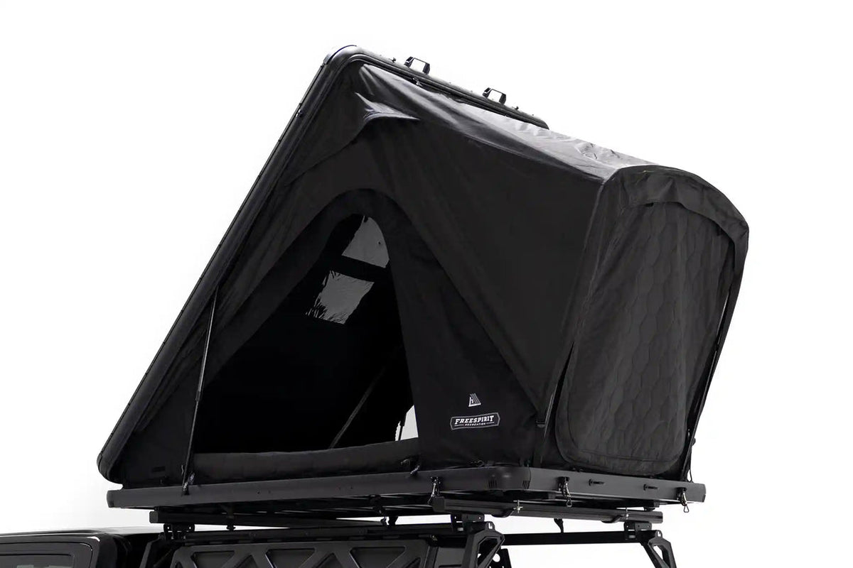 Free Spirit Recreation FSR Aspen Lite XL lightweight rooftop tent on truck rack