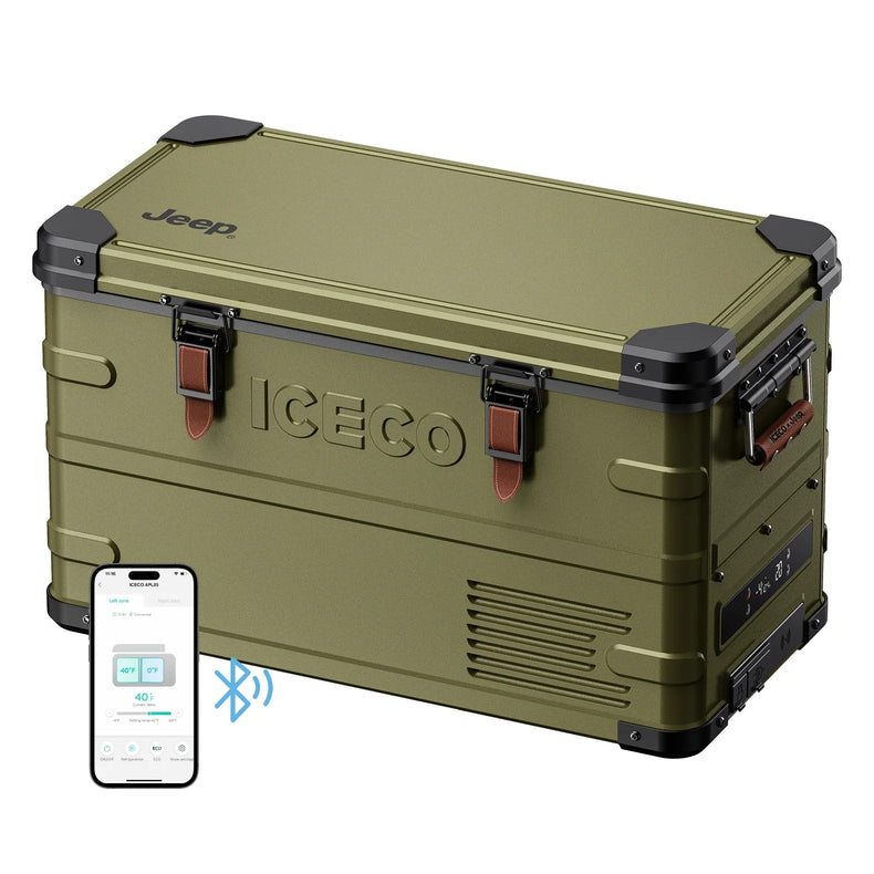 ICECO Jeep APL35 35L dual zone 12V portable fridge freezer for overlanding camping truck SUV RV