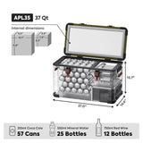 Jeep APL35 Dual Zone Aluminum Freezer in Olive | ICECO | 35L