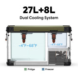 Jeep APL35 Dual Zone Aluminum Freezer in Olive | ICECO | 35L