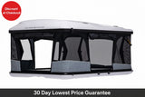James Baroud Odyssey rooftop tent open white shell hard shell RTT