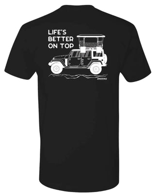 LIFE'S BETTER ON TOP" T-SHIRT - FREESPIRIT RECREATION