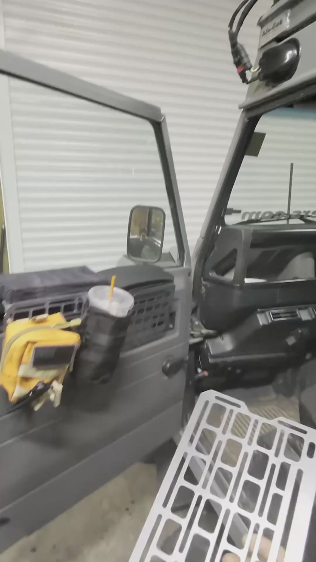 Window MOLLE Armrest System for Trucks, SUVs & Overland Vehicles | Cup Holder, Storage Pouch & Padded Armrest