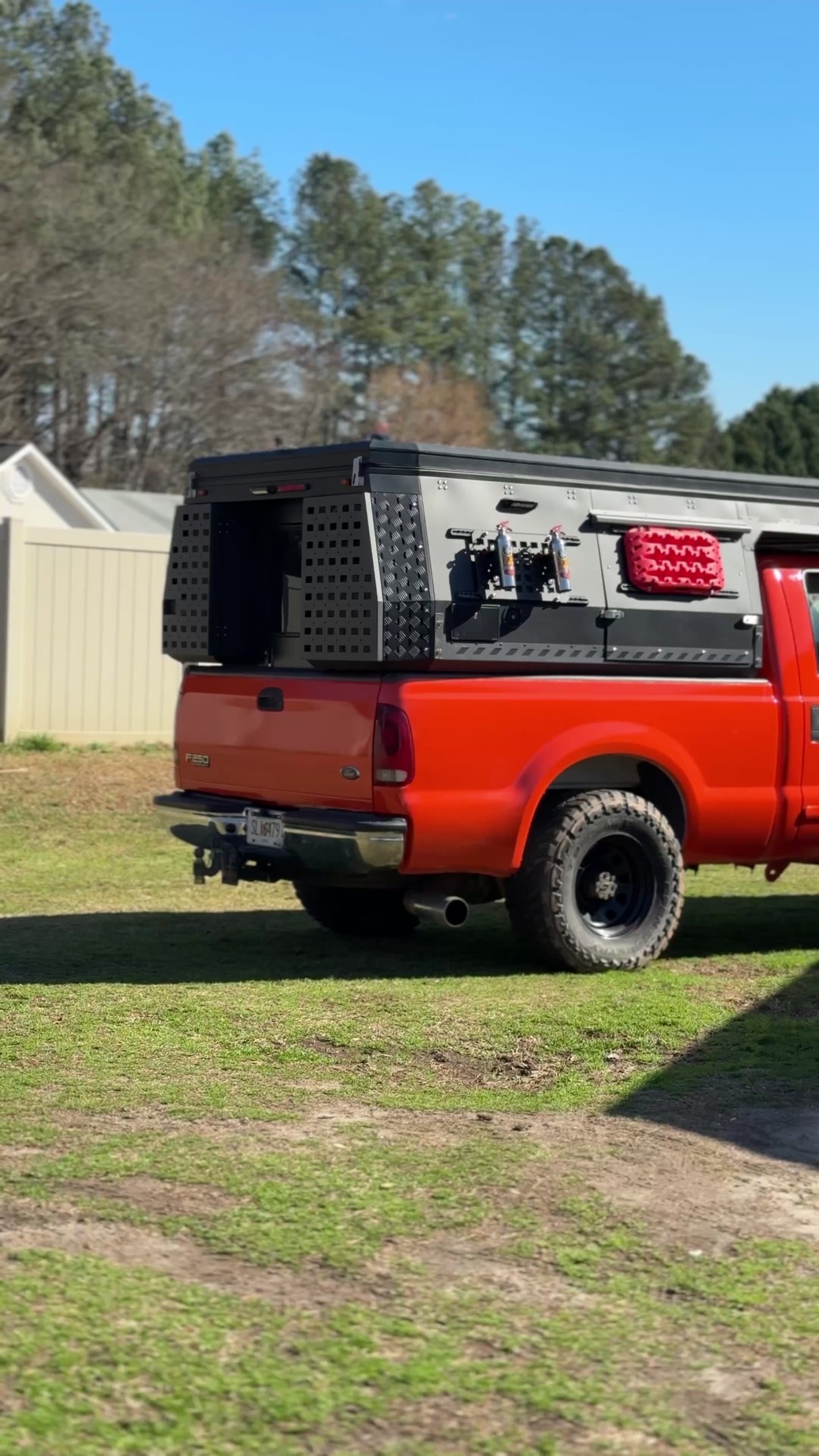 Aluminum pop up slide in overland truck campers
