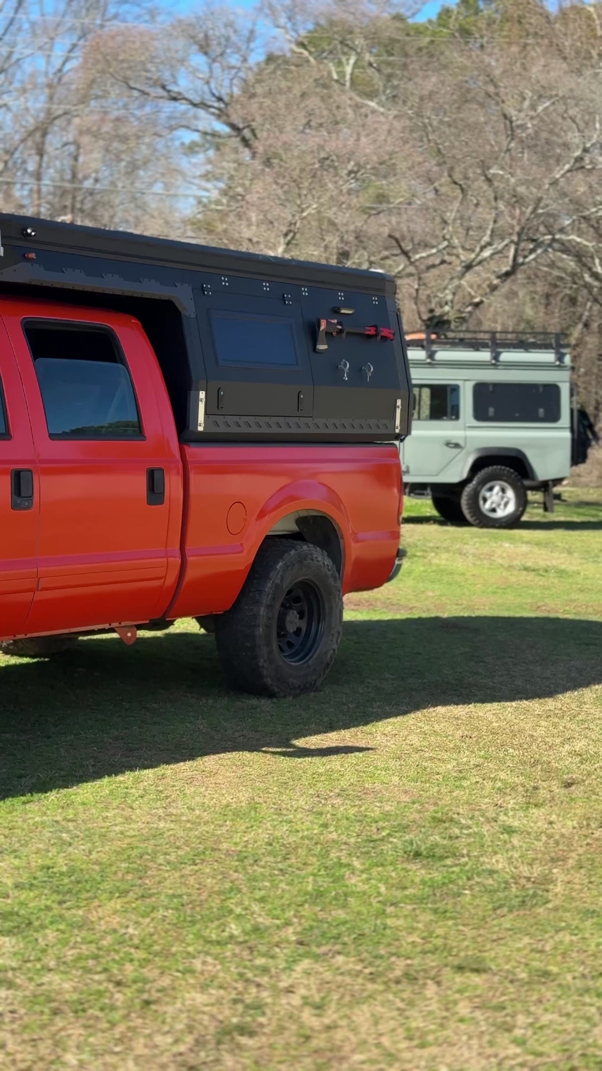 Aluminum pop up slide in overland truck campers